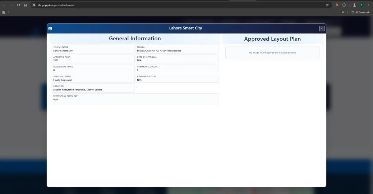 Lahore Smart City LDA Approval