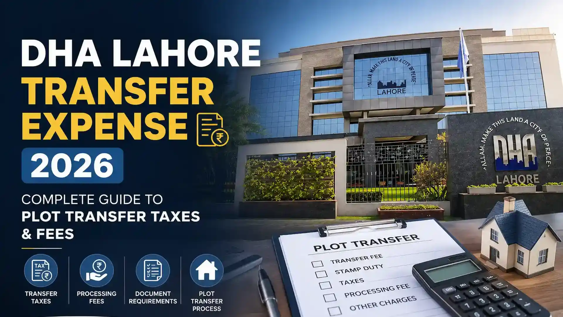 DHA Lahore Transfer Expense | Plot Taxes and Fee