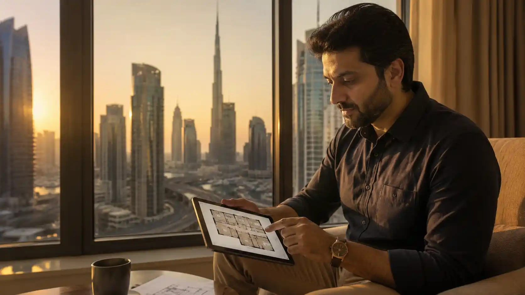 pakistani checking dubai floor plans