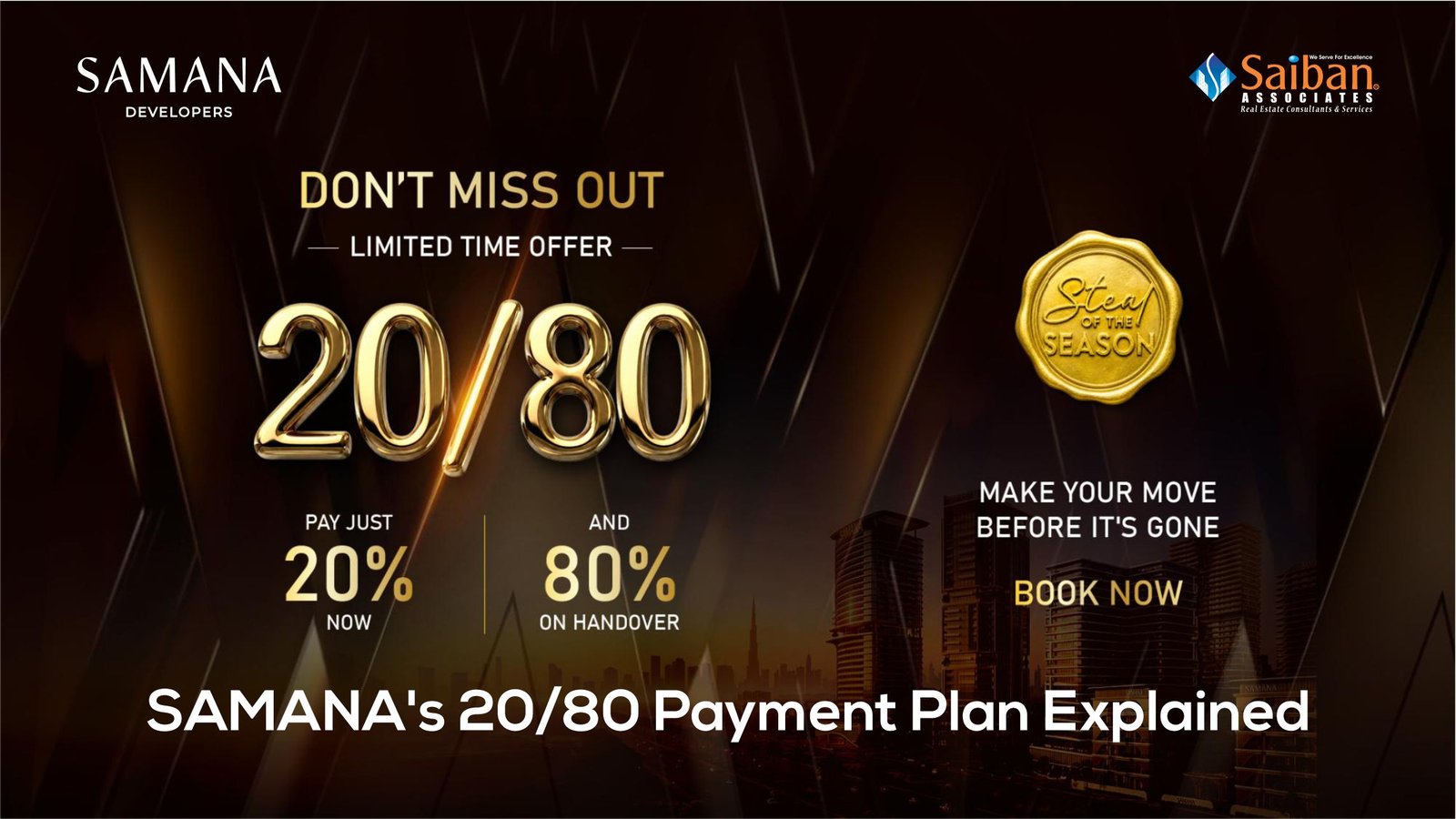 SAMANA 20/80 Payment Plan Dubai